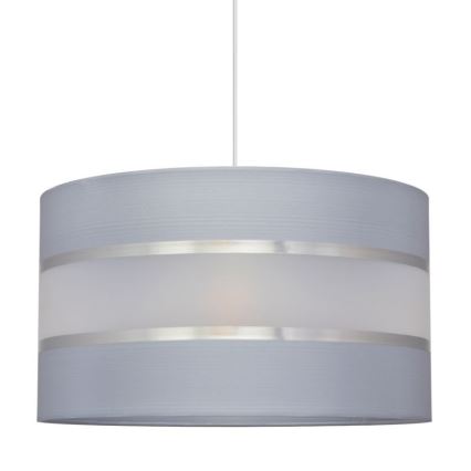 Lustra ar auklu HELEN 1xE27/15W/230V d. 35 cm pelēka/sudraba