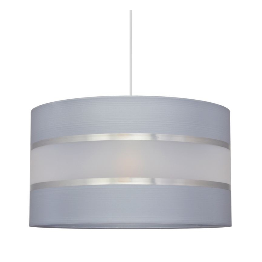 Lustra ar auklu HELEN 1xE27/15W/230V d. 35 cm pelēka/sudraba