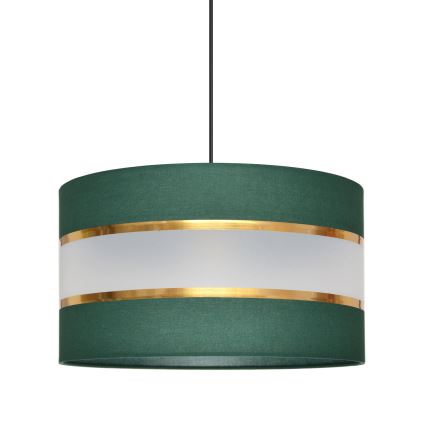 Lustra ar auklu HELEN 1xE27/15W/230V d. 35 cm zaļa/zelta