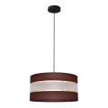 Lustra ar auklu HELEN 1xE27/15W/230V d. 40 cm brūna/melna/zeltaina