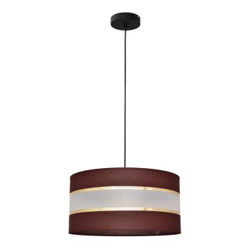 Lustra ar auklu HELEN 1xE27/15W/230V d. 40 cm brūna/melna/zeltaina