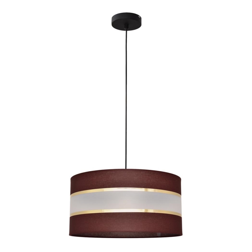 Lustra ar auklu HELEN 1xE27/15W/230V d. 40 cm brūna/melna/zeltaina