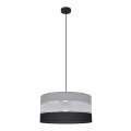 Lustra ar auklu HELEN 1xE27/15W/230V d. 40 cm melna/pelēka/sudraba