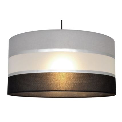 Lustra ar auklu HELEN 1xE27/15W/230V d. 40 cm melna/pelēka/sudraba