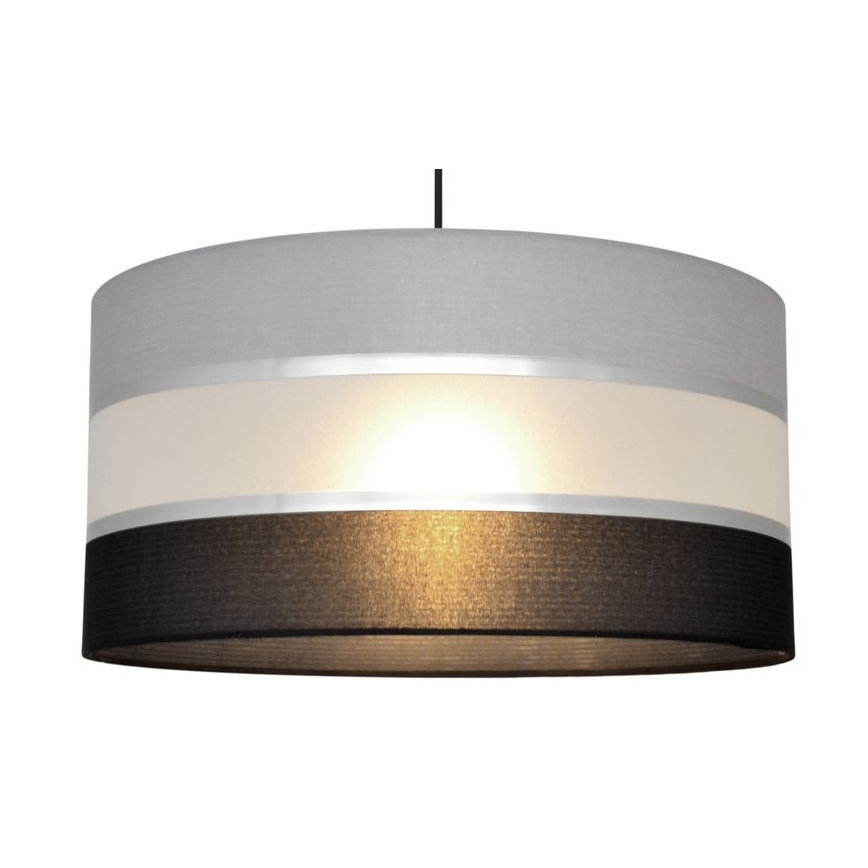 Lustra ar auklu HELEN 1xE27/15W/230V d. 40 cm melna/pelēka/sudraba