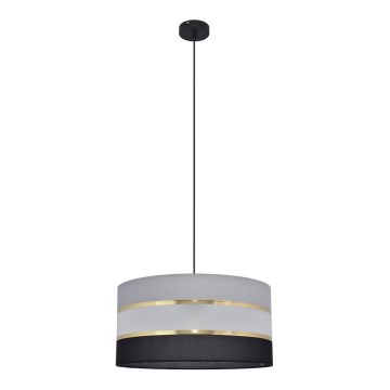 Lustra ar auklu HELEN 1xE27/15W/230V d. 40 cm melna/pelēka/zeltaina
