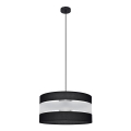 Lustra ar auklu HELEN 1xE27/15W/230V d. 40 cm melna/sudraba
