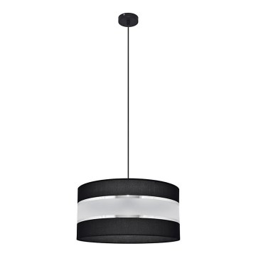 Lustra ar auklu HELEN 1xE27/15W/230V d. 40 cm melna/sudraba