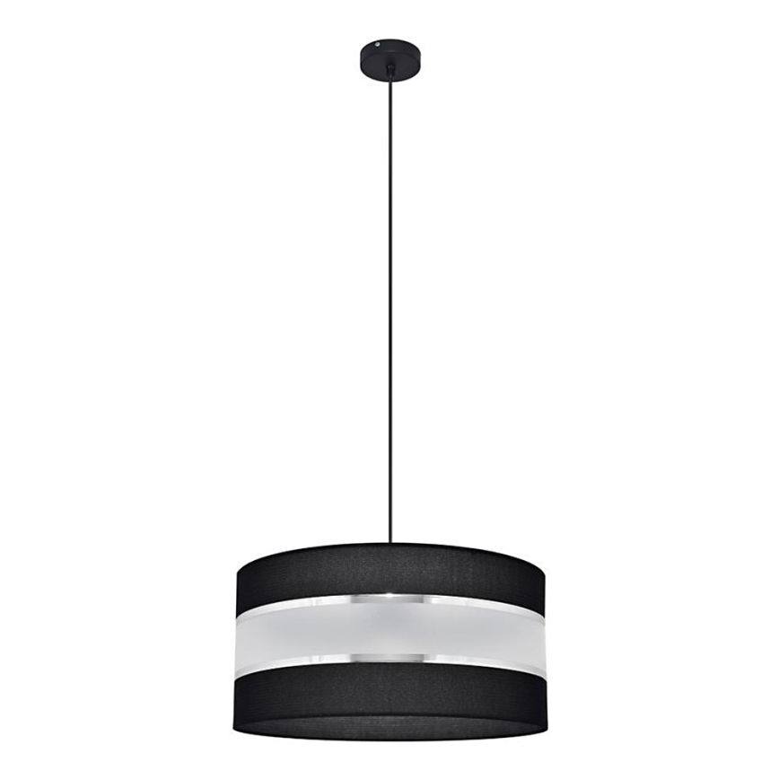 Lustra ar auklu HELEN 1xE27/15W/230V d. 40 cm melna/sudraba