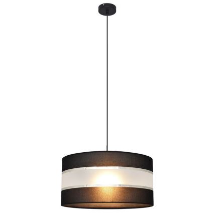 Lustra ar auklu HELEN 1xE27/15W/230V d. 40 cm melna/sudraba