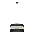 Lustra ar auklu HELEN 1xE27/15W/230V d. 40 cm melna/zeltaina
