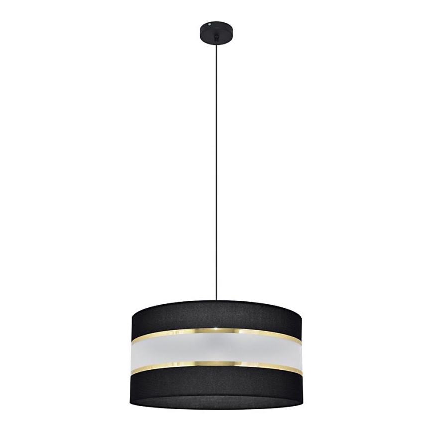 Lustra ar auklu HELEN 1xE27/15W/230V d. 40 cm melna/zeltaina