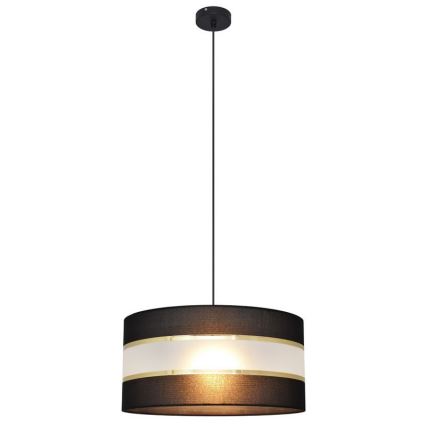 Lustra ar auklu HELEN 1xE27/15W/230V d. 40 cm melna/zeltaina