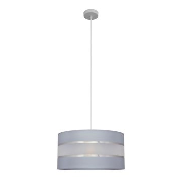Lustra ar auklu HELEN 1xE27/15W/230V d. 40 cm pelēka/sudraba