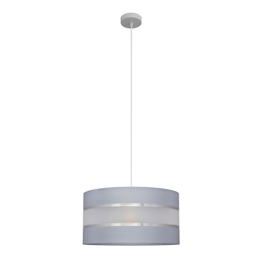 Lustra ar auklu HELEN 1xE27/15W/230V d. 40 cm pelēka/sudraba
