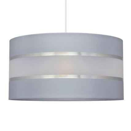 Lustra ar auklu HELEN 1xE27/15W/230V d. 40 cm pelēka/sudraba