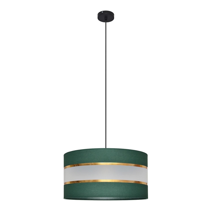 Lustra ar auklu HELEN 1xE27/15W/230V d. 40 cm zaļa/zelta