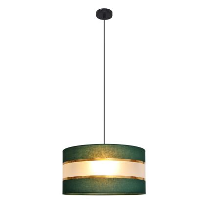 Lustra ar auklu HELEN 1xE27/15W/230V d. 40 cm zaļa/zelta