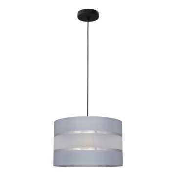 Lustra ar auklu HELEN 1xE27/15W/230V pelēka/melna