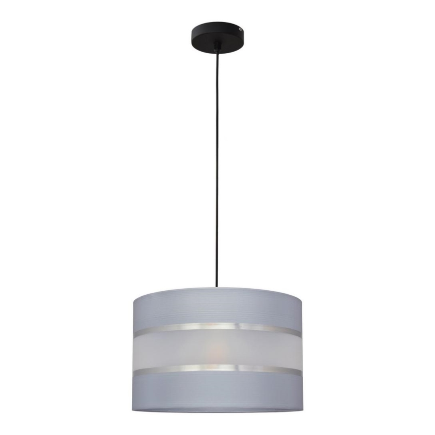 Lustra ar auklu HELEN 1xE27/15W/230V pelēka/melna
