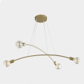 Lustra ar auklu HELIX 4xE27/60W/230V zelta