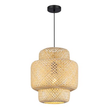 Lustra ar auklu HESTIA 1xE27/60W/230V d. 30 cm bambusa