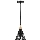 Lustra ar auklu HIRA 1xE27/60W/230V d. 18 cm melna