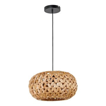 Lustra ar auklu HOSHI 1xE27/20W/230V d. 38 cm kaņepes