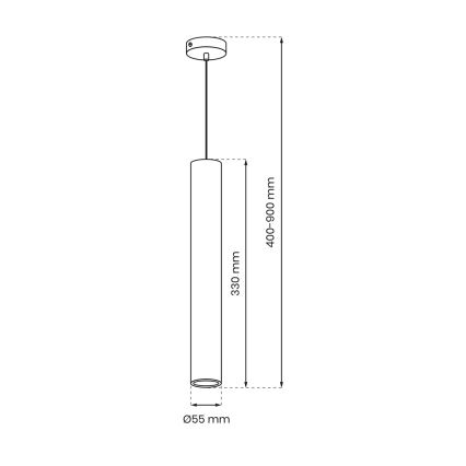 Lustra ar auklu HUDSON 1xGU10/8W/230V balta