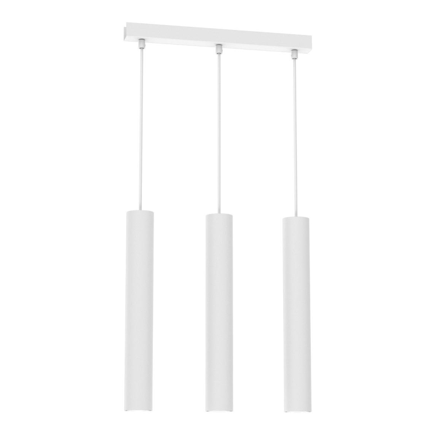 Lustra ar auklu HUDSON 3xGU10/8W/230V balta