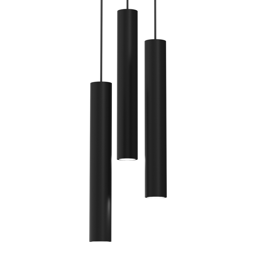 Lustra ar auklu HUDSON 3xGU10/8W/230V melna