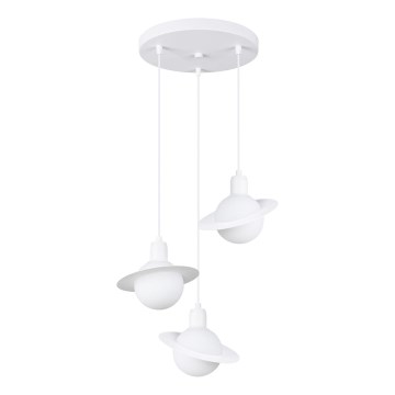 Lustra ar auklu HYPERION 3xG9/8W/230V balta