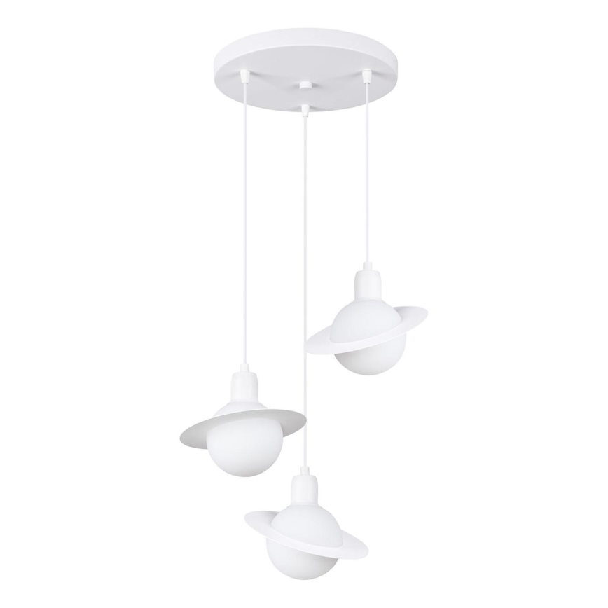 Lustra ar auklu HYPERION 3xG9/8W/230V balta