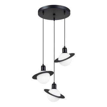 Lustra ar auklu HYPERION 3xG9/8W/230V melna