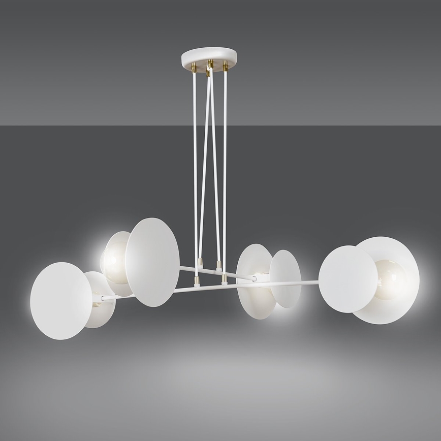 Lustra ar auklu IDEA 4xE27/15W/230V balta