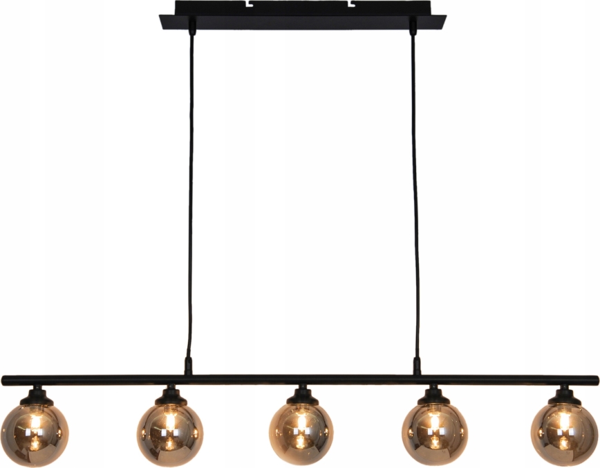 Lustra ar auklu IMAGINE 5xG9/40W/230V melna/dūmakains