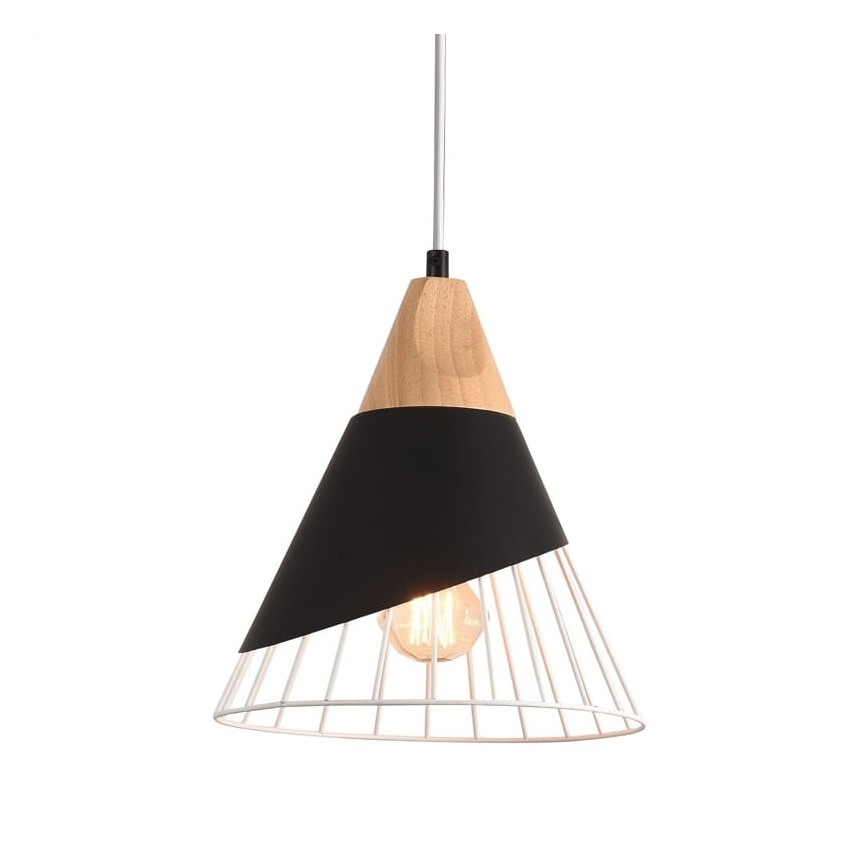 Lustra ar auklu IRIS 1x E27/40W/230V melns