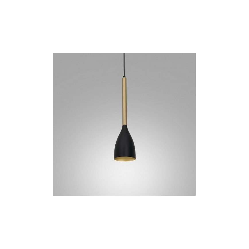 Lustra ar auklu ISTAPPAR 1xE27/60W/230V melna/zeltaina