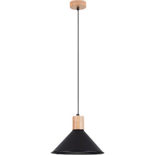 Lustra ar auklu JAGA 1xE27/15W/230V d. 30 cm melna