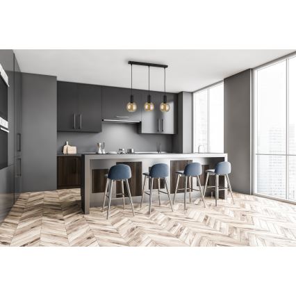 Lustra ar auklu JANTAR BLACK 3xE27/60W/230V