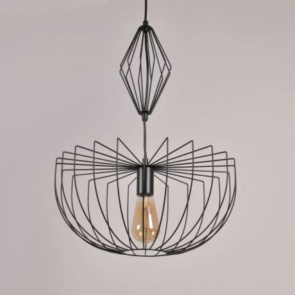 Lustra ar auklu JASMINA 1xE27/20W/230V d. 40 cm melna