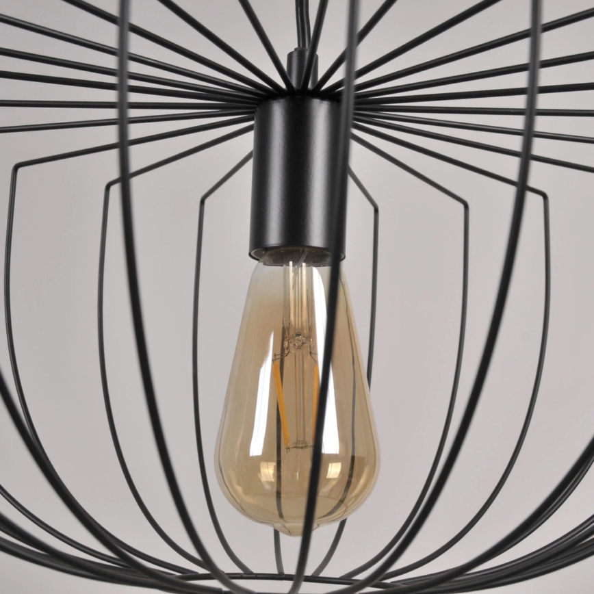 Lustra ar auklu JASMINA 1xE27/20W/230V d. 40 cm melna