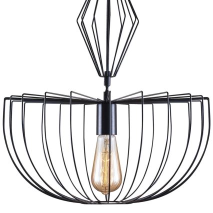 Lustra ar auklu JASMINA 1xE27/20W/230V d. 40 cm melna