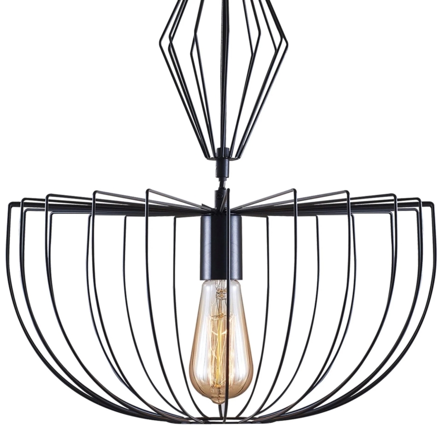 Lustra ar auklu JASMINA 1xE27/20W/230V d. 40 cm melna