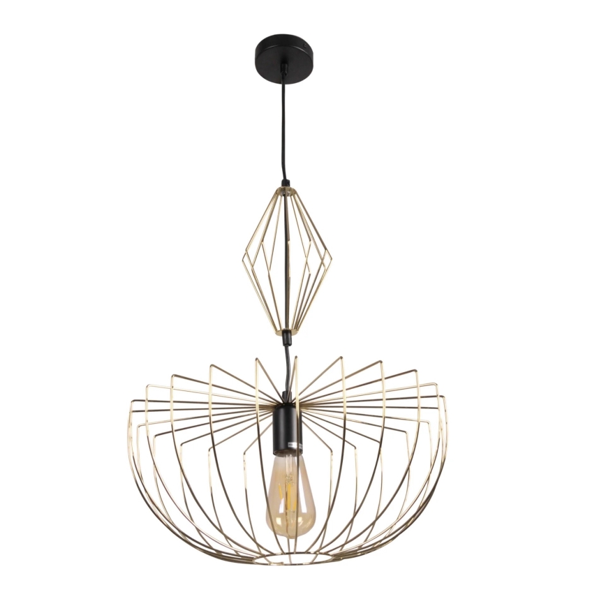 Lustra ar auklu JASMINA 1xE27/20W/230V d. 40 cm zelta
