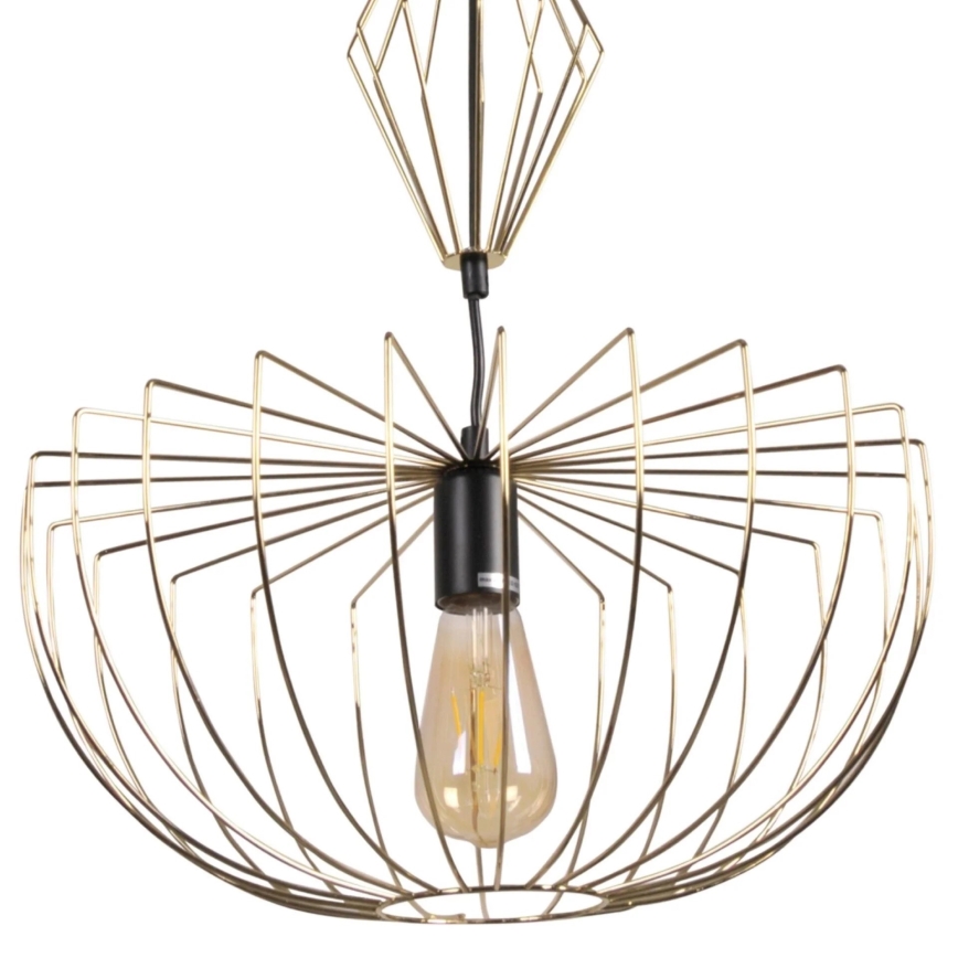 Lustra ar auklu JASMINA 1xE27/20W/230V d. 40 cm zelta