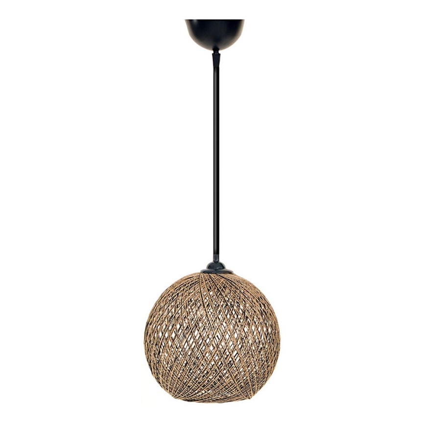 Lustra ar auklu JUTE 1xE27/60W/230V brūns