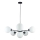 Lustra ar auklu KALIOPE 6xE14/50W/230V melna/balta