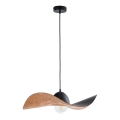 Lustra ar auklu KAPELLO 1xE27/60W/230V d. 55 cm melna/vara