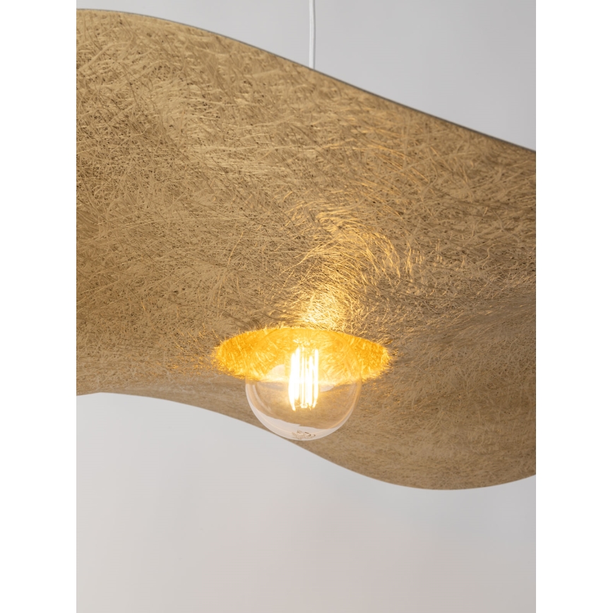 Lustra ar auklu KAPELLO 1xE27/60W/230V d. 76 cm balta/zelaina